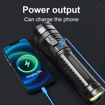 🔋🔦 2-in-1 Flashlight & Power Bank – Portable Bright Light with USB Charging Port ⚡