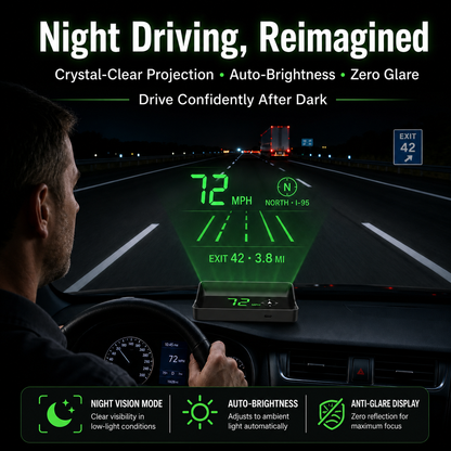 💡 No complicated wiring! Plug and play GPS HUD speedometer for any car.