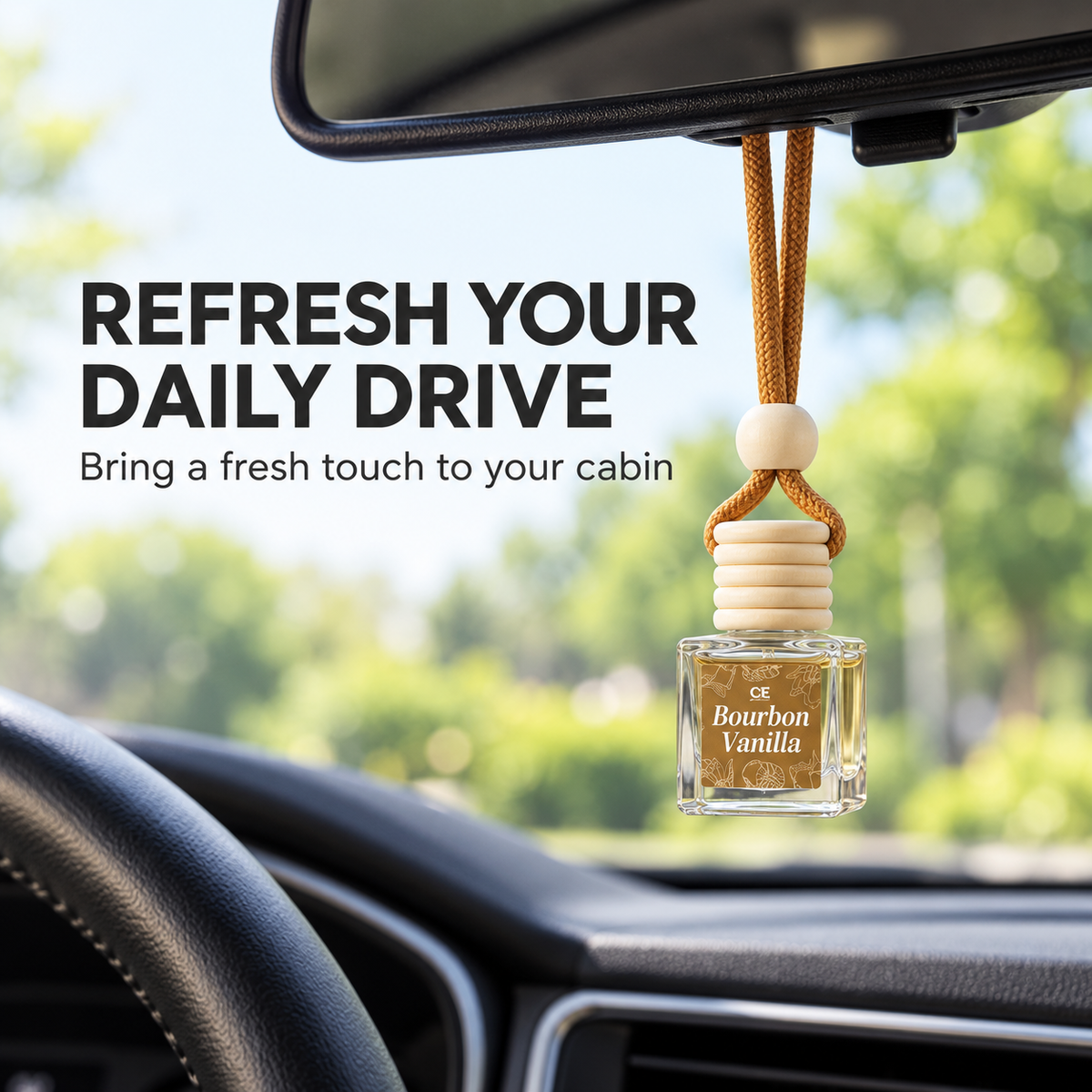 Car Fragrance Set – 8ml Each, Citrus, Lavender, Tangerine & Musk Scent Bundle