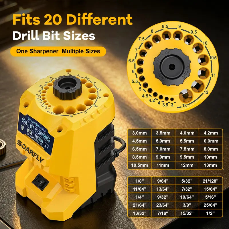 95W Electric Drill Bit Sharpener – Precision Grinder for 3mm-13mm Bits