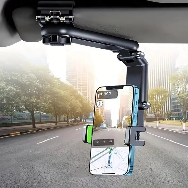 🚗📱 Car Phone Mount – Long Adjustable Arm, 360° Rotation & Secure Anti-Scratch Clamp 🎥