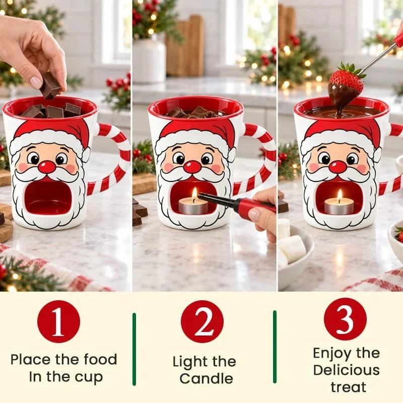 ✨Last Day 49% OFF🎄🍫 Christmas Chocolate Fondue Mug ✨