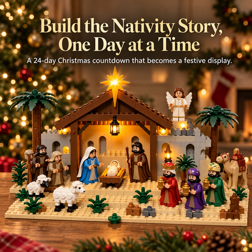 24-Day Nativity Advent Calendar Building Set – Build the Christmas Story