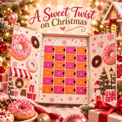 🍩🎄 Donut-Themed Christmas Advent Calendar – 24-Day Holiday Surprise Countdown 🎁