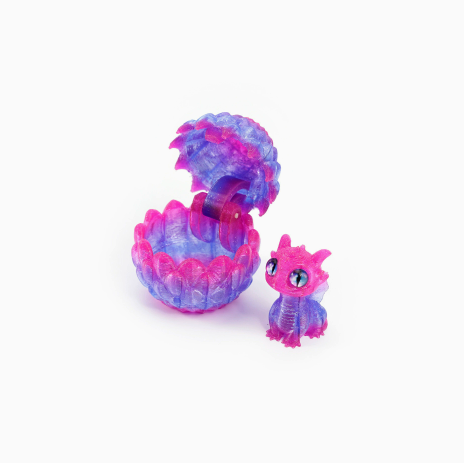 🐉🐉3D-Printed Dragon Egg & Baby Dragon Set – Colorful Opening Egg Collectible & Desk Decor