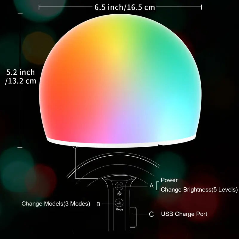 Watt Bubble Interactive LED Ball – Rechargeable Tap & Squeeze Toy with 29 Colors & 3 Light Modes