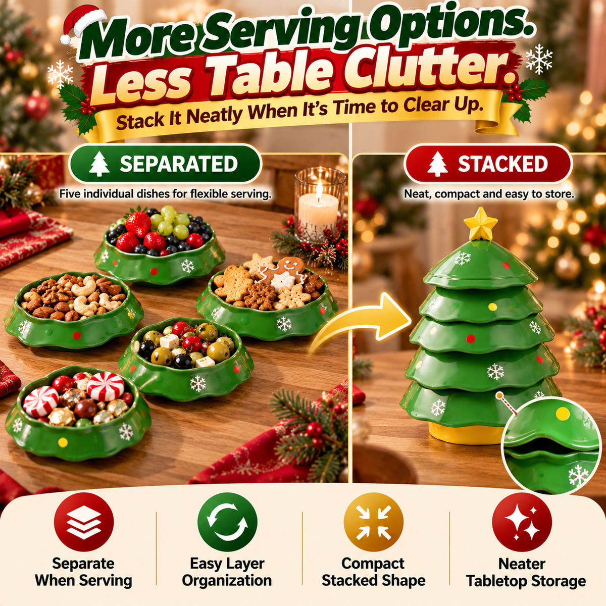 5-Layer Christmas Tree Serving Tray - 8