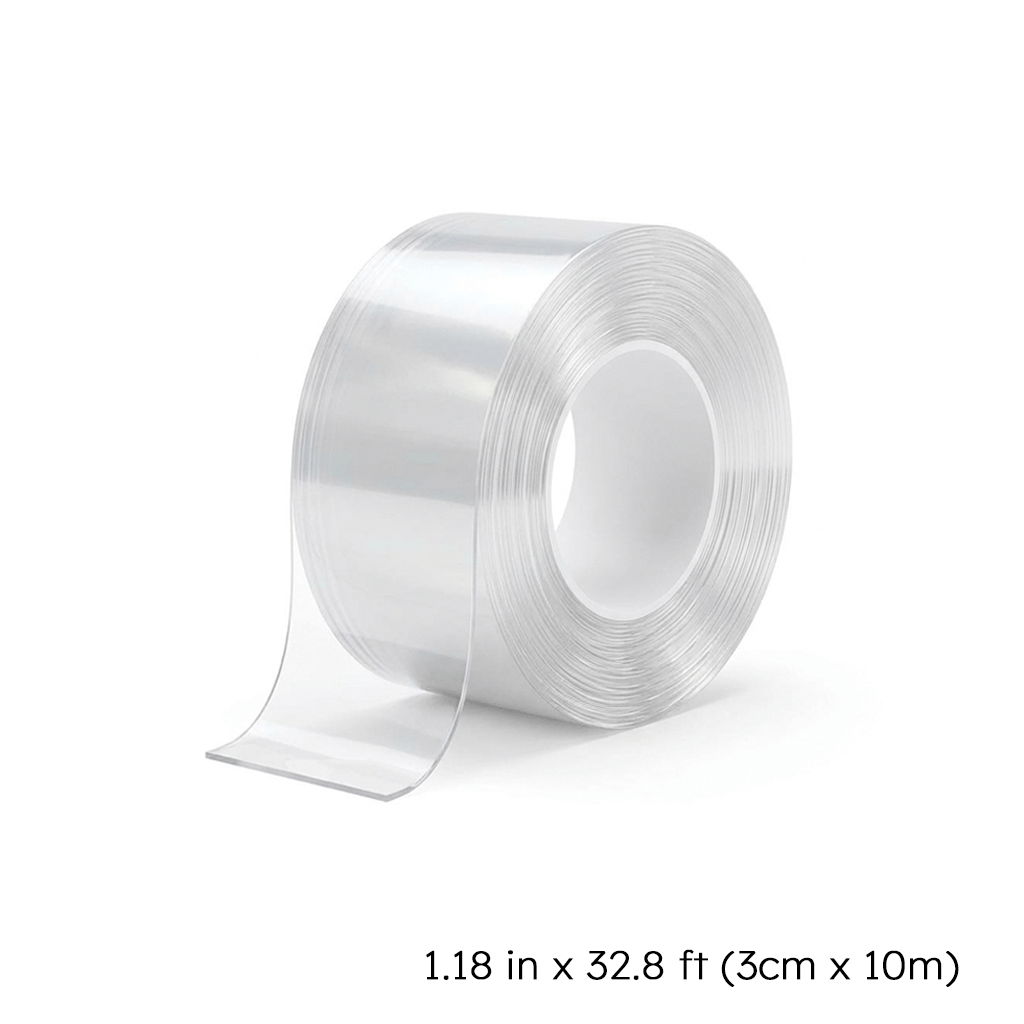 Clear window and door draft-sealing tape