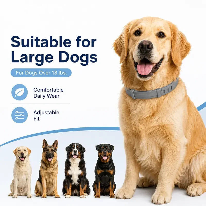 Adjustable Fresh-Scent Dog Collar Set (3 PCS) – Lightweight & Comfortable for Large Dogs