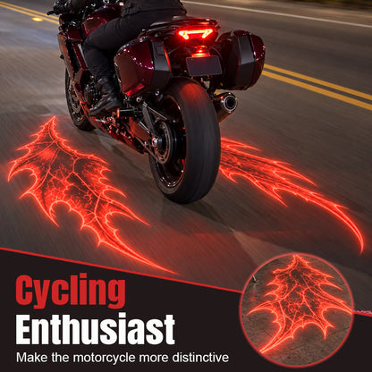 🏍️😈 Devil Wing Ground Projection Lights – 1 Pair of Motorcycle Accent Lights ✨