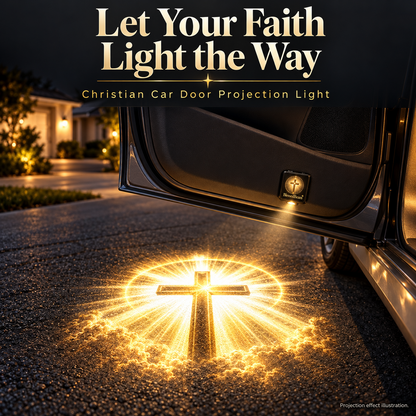 ✝️ Christian Car Door Projector Light – Faith-Inspired Welcome Light for Your Vehicle 🚗✨
