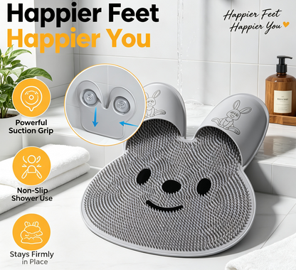 🐰🐰Bunny Shower Foot Scrubber Mat, Non-Slip Foot Massager for Shower