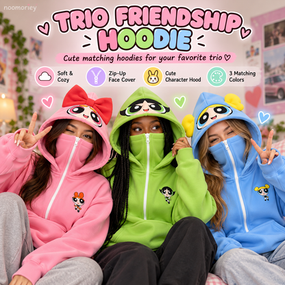 🔥Cozy Double-Hooded Half-Zip Sweatshirt