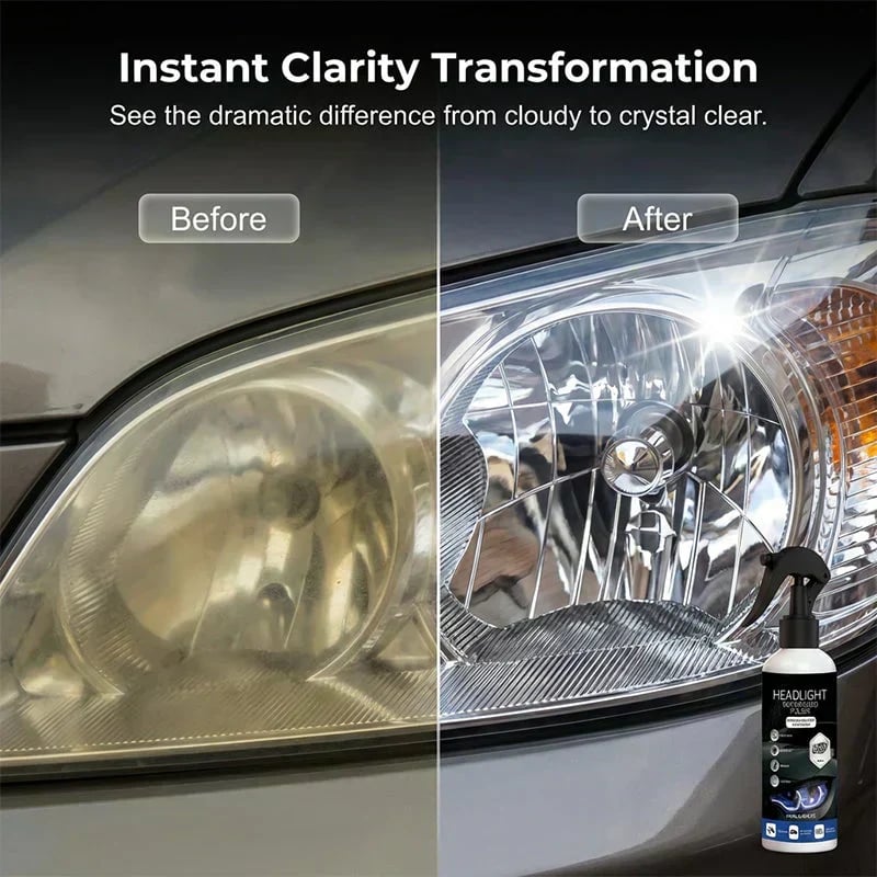 🎉🔆 Professional Car Headlight Restoration Kit – Removes yellowing & scratches, restores clarity & UV protection – easy DIY solution ✨