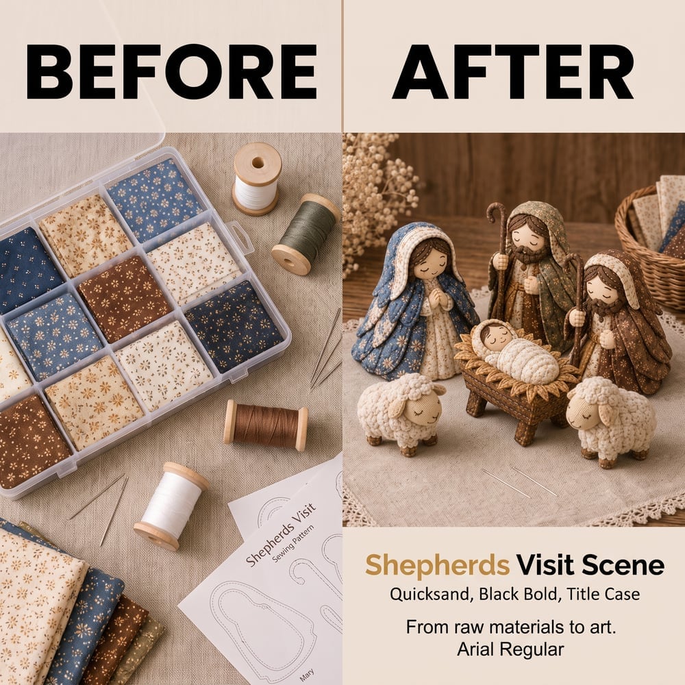 🔥 HOT SALE 🔥 DIY Patchwork Nativity Scene Sewing Kit