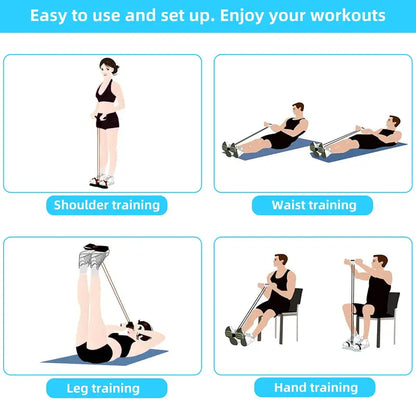 6-Strong Cable Abdominal Trainer – Core & Leg Home Gym Sit-Up Helper