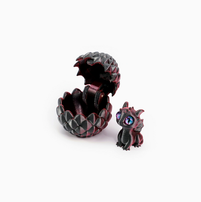 🐉🐉3D-Printed Dragon Egg & Baby Dragon Set – Colorful Opening Egg Collectible & Desk Decor