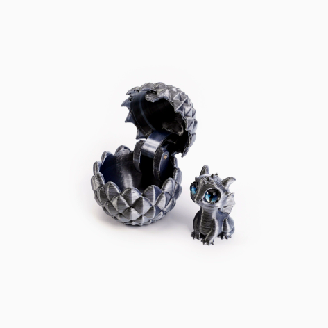 🐉🐉3D-Printed Dragon Egg & Baby Dragon Set – Colorful Opening Egg Collectible & Desk Decor