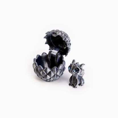 🐉🐉3D-Printed Dragon Egg & Baby Dragon Set – Colorful Opening Egg Collectible & Desk Decor