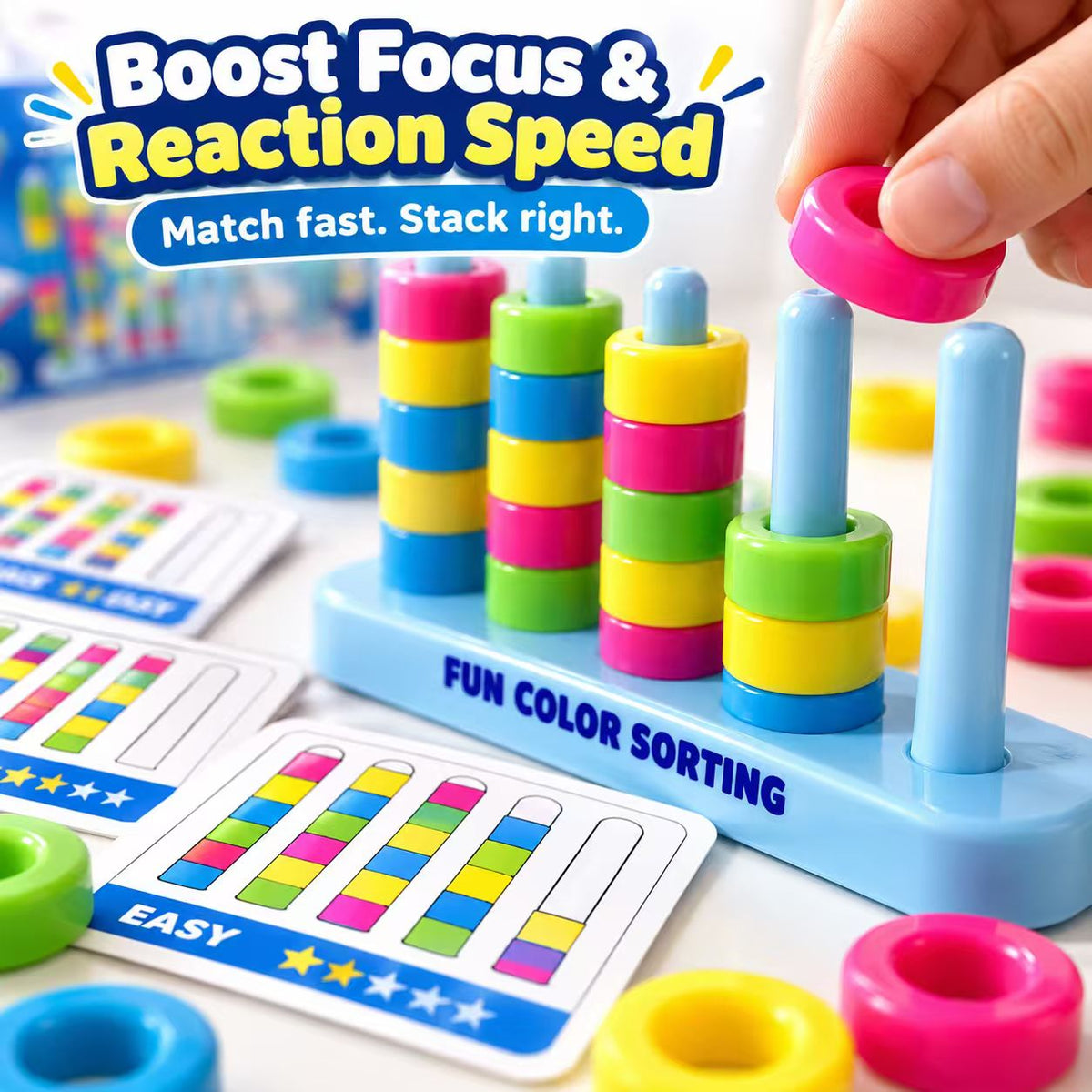 🎉 Color Stack Challenge Game – Fast-Paced Color Matching Puzzle for Family Game Night