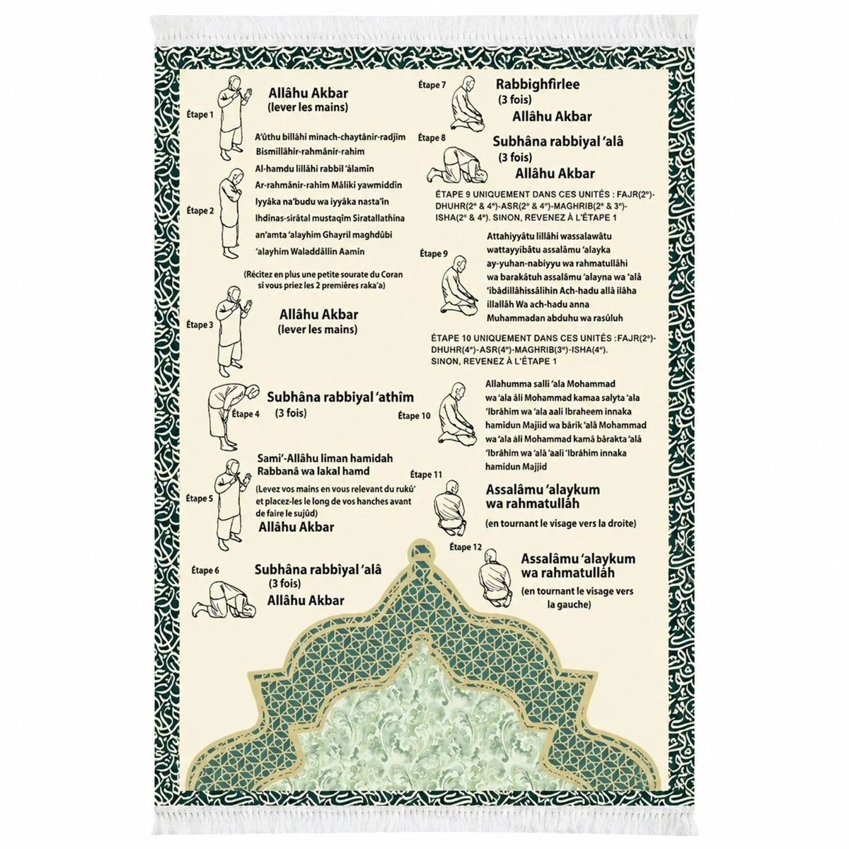 🕌 Step-by-Step Phonetic Padded Prayer Mat – Guided Learning & Comfort ✨