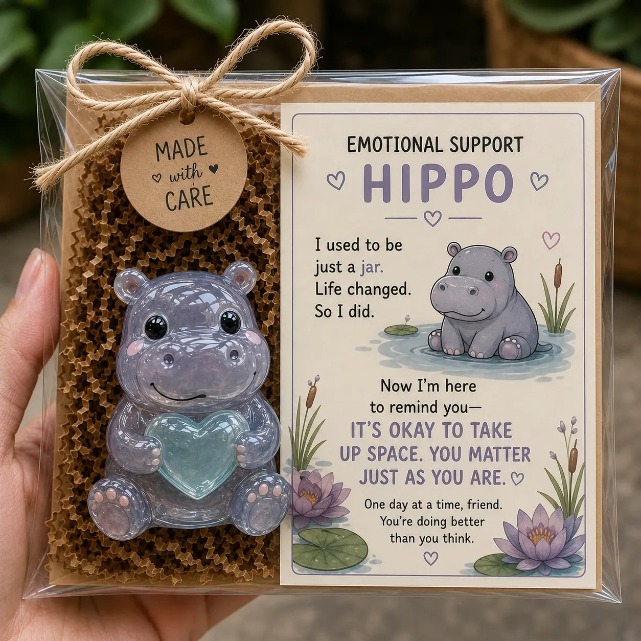 💌 Emotional Support Animal – Meaningful Encouragement Keepsake with Message Card & Gift-Ready Packaging ✨