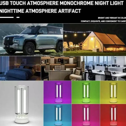 🚗✨ USB Touch-Dimmable LED Filament Night Light – Warm Ambient Glow for Cars & Bedrooms 💡