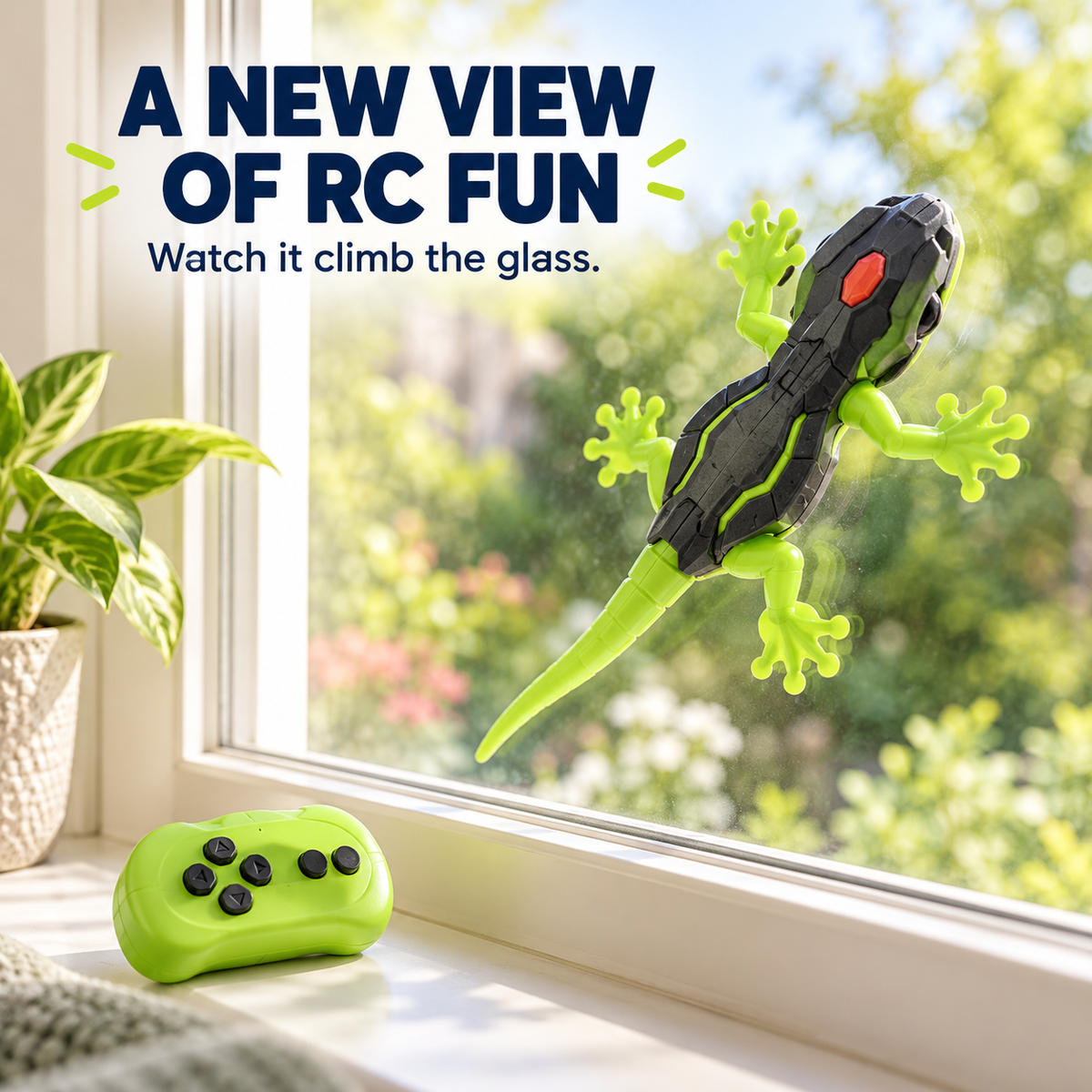 🦎🦎Remote Control Wall-Climbing Gecko – Infrared RC Lizard Toy for Smooth Walls, Glass & Floor Racing