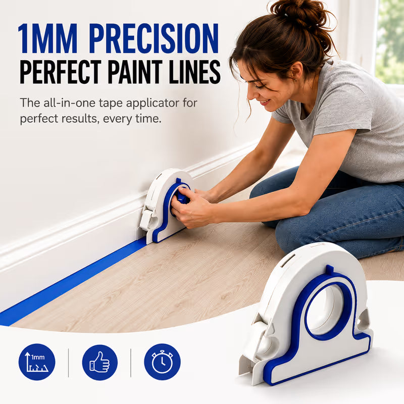 🌟📏Painter’s Masking Tape Applicator – Faster Paint Prep for Neat, Consistent Tape Placement