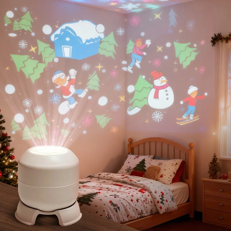 FrostyLight – Magical & Atmospheric – Rotating Projector Lamp (Christmas & Halloween)