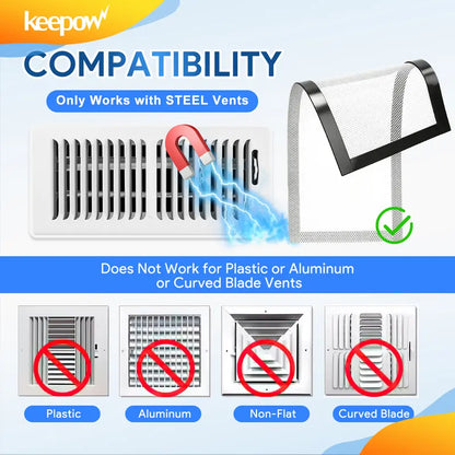 🧲 Magnetic Floor Vent Mesh Covers – Keep Debris Out | 4-Pack
