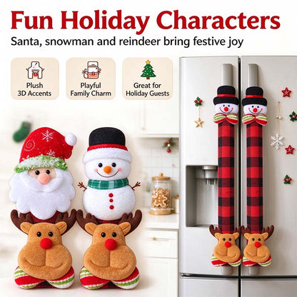 Plush Christmas appliance handle covers