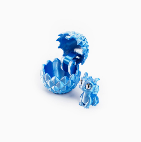 🐉🐉3D-Printed Dragon Egg & Baby Dragon Set – Colorful Opening Egg Collectible & Desk Decor