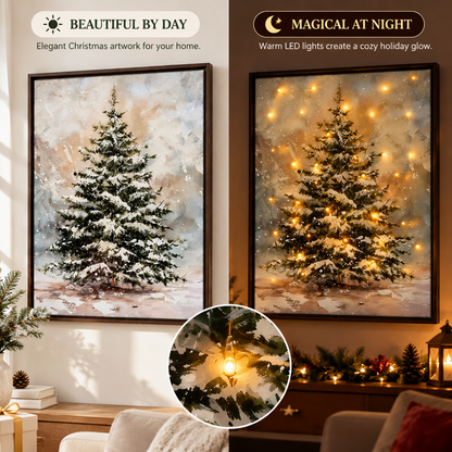 🎄 LED Christmas Tree Wall Art – Cozy Light Up Holiday Decoration For Home