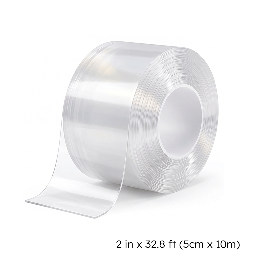 Clear window and door draft-sealing tape