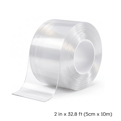 Clear window and door draft-sealing tape