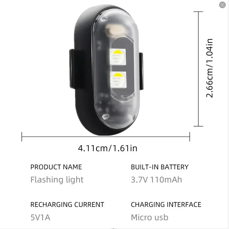 🚨✨ RGB LED Aircraft Strobe Light – Wireless Remote Warning Light for Bike, Car & Motorcycle 🏍️