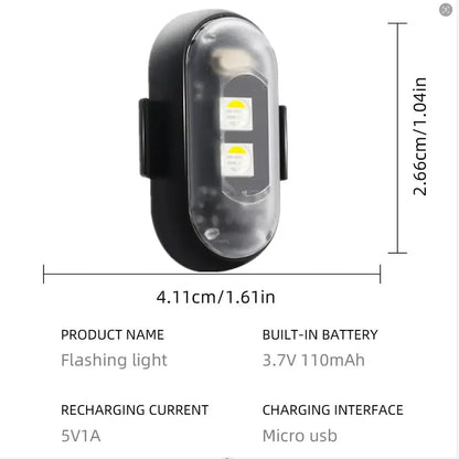 🚨✨ RGB LED Aircraft Strobe Light – Wireless Remote Warning Light for Bike, Car & Motorcycle 🏍️