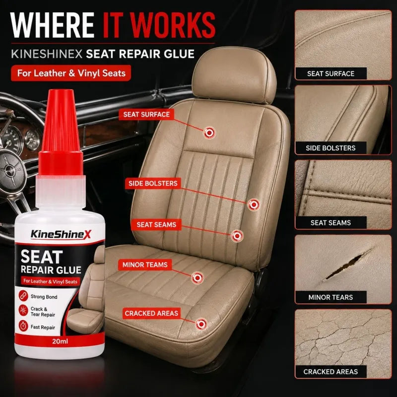 🔥 Buy 1 Get 1 Free – Quick-Dry Car Seat Leather Repair Glue 🚗✨