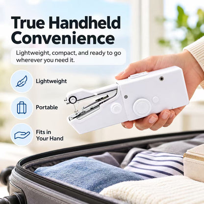 Portable Handheld Mini Sewing Machine – Compact Cordless Fabric Repair Tool for Clothes, Curtains & DIY Sewing
