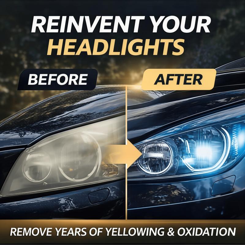 Automotive headlamp restoration fluid kit