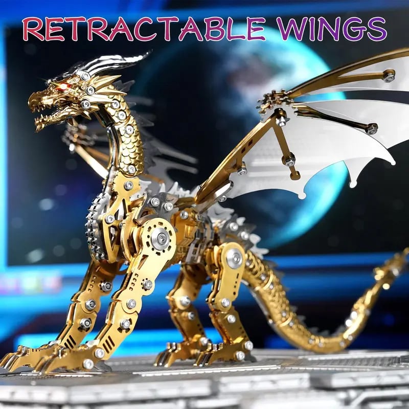 3D Metal Dragon Puzzle Kit – Mechanical DIY Model for Adults & Teens
