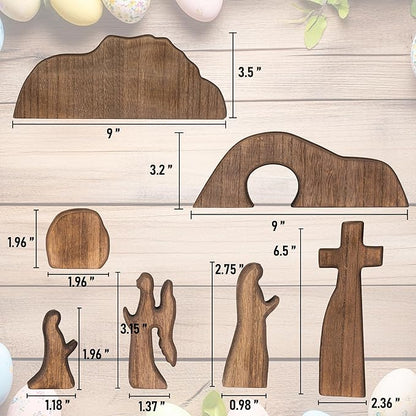 Empty Tomb Easter Scene and Cross Decoration