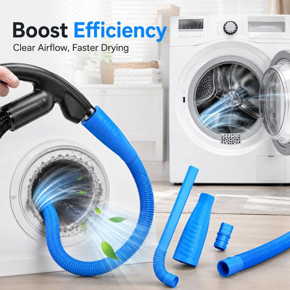 🧹 2-in-1 Dryer Vent Cleaning Kit – Vacuum Hose Attachment & Flexible Lint Brush ✨