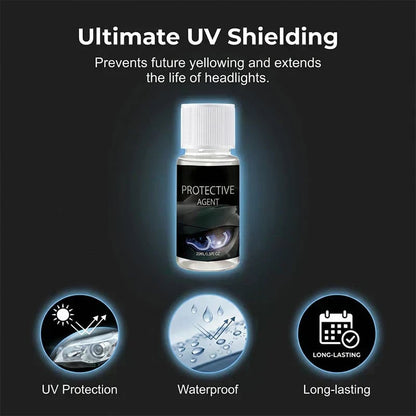 🎉🔆 Professional Car Headlight Restoration Kit – Removes yellowing & scratches, restores clarity & UV protection – easy DIY solution ✨