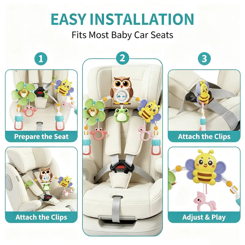 👶 Baby Stroller Toy Arch – Adjustable Sensory Activity Toys for Ages 0–18 Months 🧸