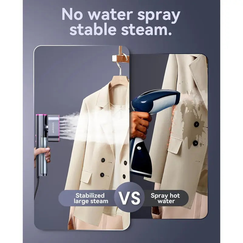 Handheld Garment Steamer for Clothing, Portable Iron Steamer Combo Travel Steam Generators, 7 Modes with LED Display, Fast Heating, 90° Swivel Handle, 1-Button Start, Travel Stuff, New Year Gift