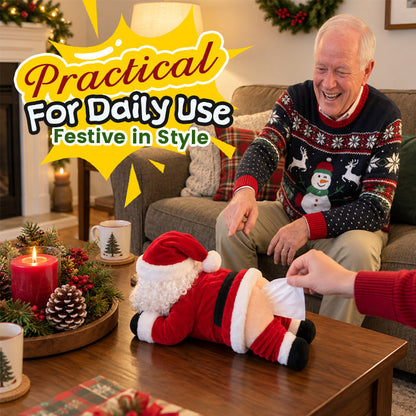 Funny Santa Butt Tissue Box Holder – Hilarious Christmas Decor & White Elephant Gag Gift