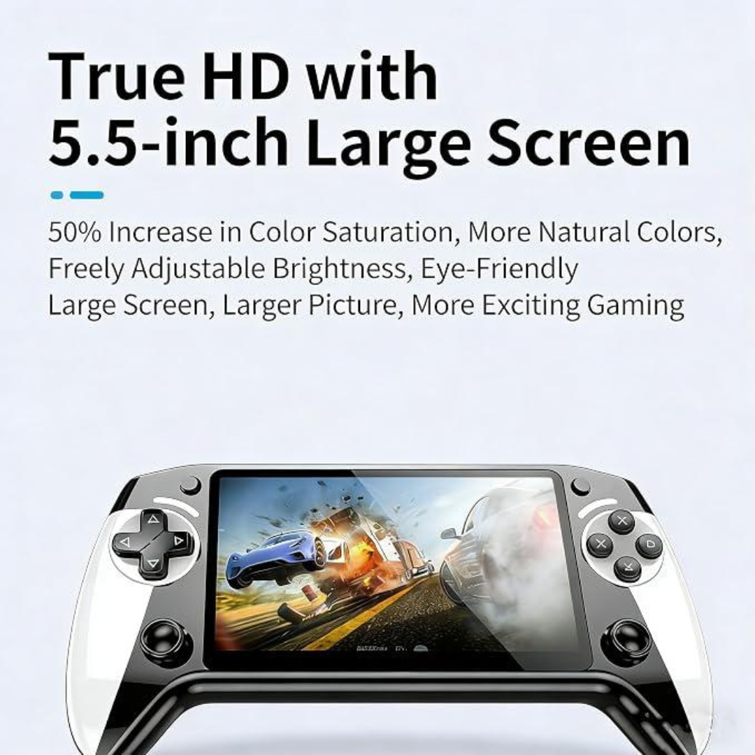🎮 Portable Retro Game Console –  5.5' HD Screen & 10 Retro Systems