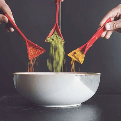 🥄 6-in-2 Folding Measuring Spoons – Magnetic, Space-Saving & Made for Dry and Liquid Ingredients